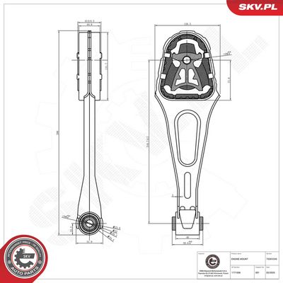 Mounting, engine ESEN SKV 75SKV245