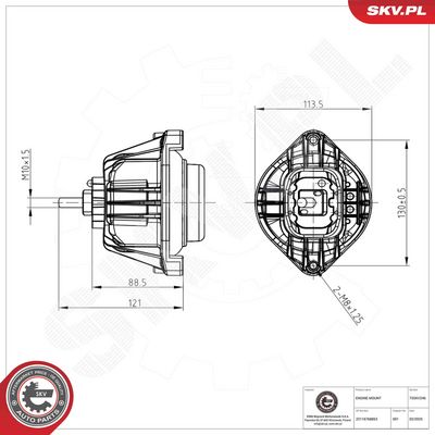 Mounting, engine ESEN SKV 75SKV246