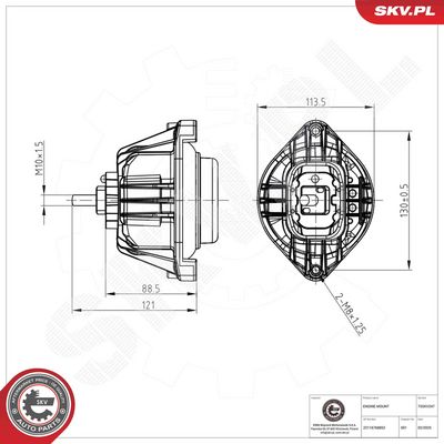 Mounting, engine ESEN SKV 75SKV247
