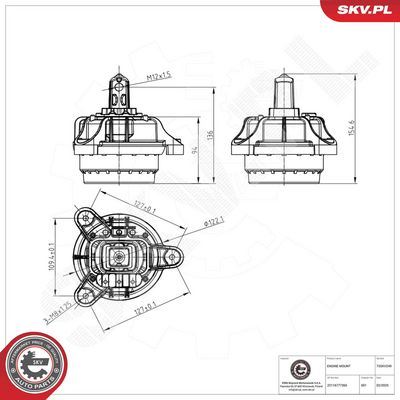 Mounting, engine ESEN SKV 75SKV249