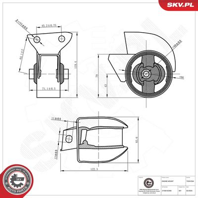 Mounting, engine ESEN SKV 75SKV264