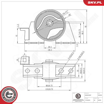 Mounting, engine ESEN SKV 75SKV265
