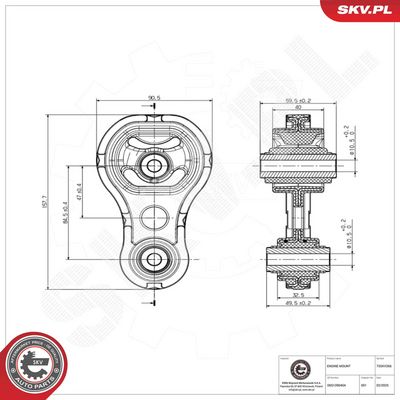 Mounting, engine ESEN SKV 75SKV266