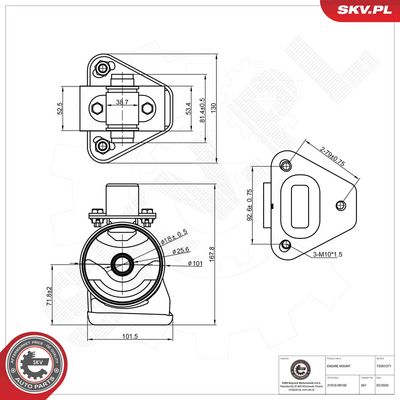 Mounting, engine ESEN SKV 75SKV271