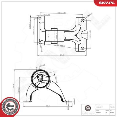 Mounting, engine ESEN SKV 75SKV273