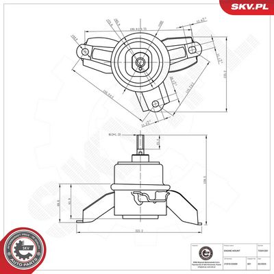 Mounting, engine ESEN SKV 75SKV281