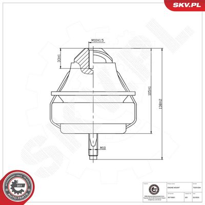Mounting, engine ESEN SKV 75SKV284