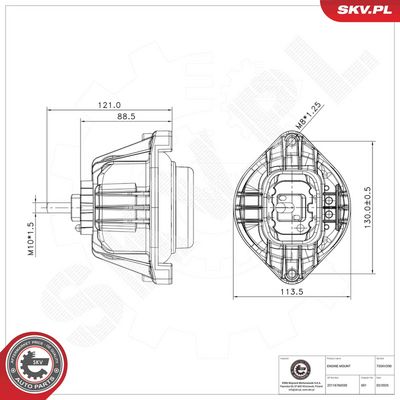 Mounting, engine ESEN SKV 75SKV290
