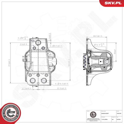 Mounting, engine ESEN SKV 75SKV291