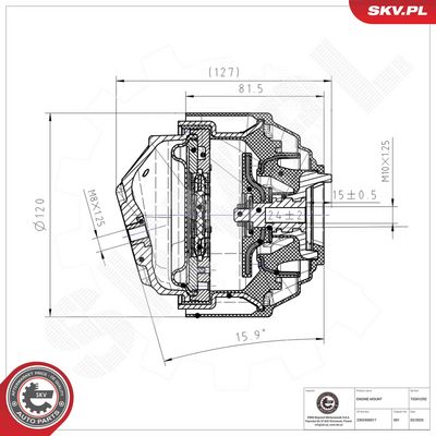 Mounting, engine ESEN SKV 75SKV292