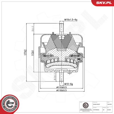 Mounting, engine ESEN SKV 75SKV295