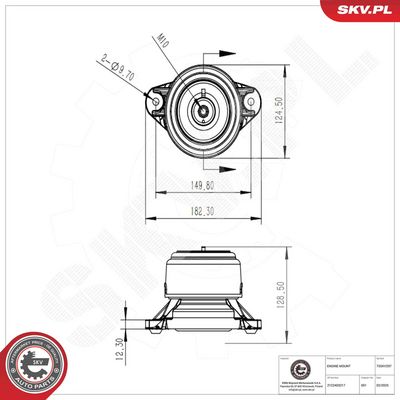 Mounting, engine ESEN SKV 75SKV297