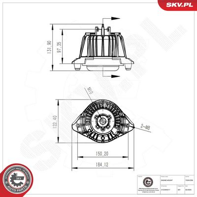 Mounting, engine ESEN SKV 75SKV298