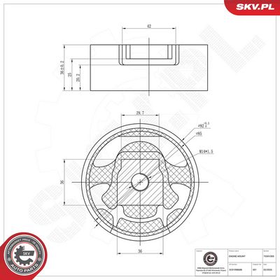 Mounting, engine ESEN SKV 75SKV305