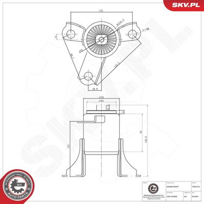Mounting, engine ESEN SKV 75SKV316