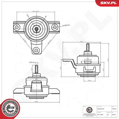Mounting, engine ESEN SKV 75SKV321