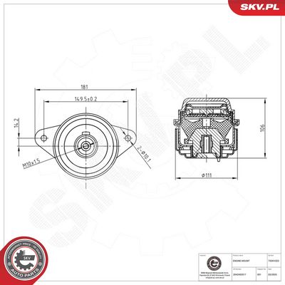Mounting, engine ESEN SKV 75SKV323
