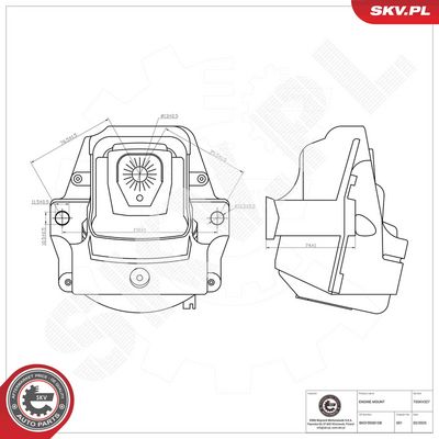Mounting, engine ESEN SKV 75SKV327
