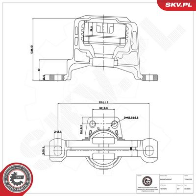 Mounting, engine ESEN SKV 75SKV330