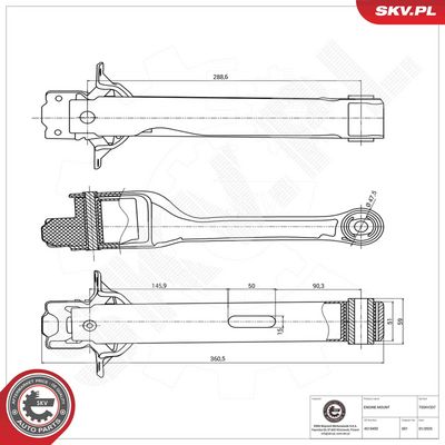 Mounting, engine ESEN SKV 75SKV337