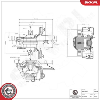 Mounting, engine ESEN SKV 75SKV338