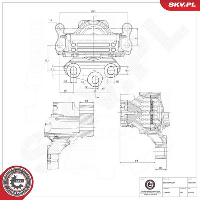 Mounting, engine ESEN SKV 75SKV340