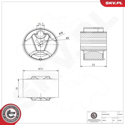 Mounting, engine ESEN SKV 75SKV342