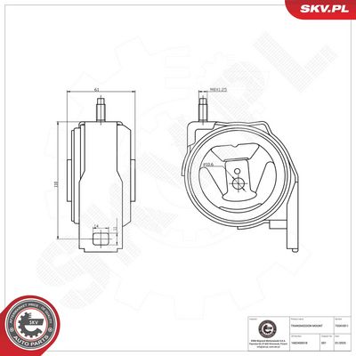 Mounting, automatic transmission ESEN SKV 75SKV811