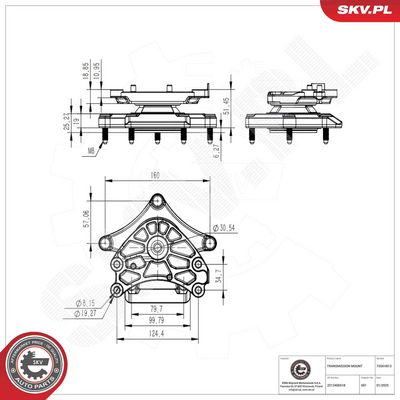 Mounting, automatic transmission ESEN SKV 75SKV813
