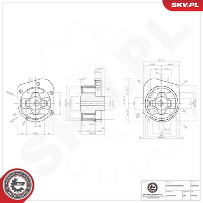 Mounting, automatic transmission ESEN SKV 75SKV823