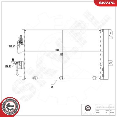 Condenser, air conditioning ESEN SKV 86SKV003