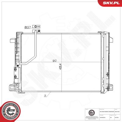 Condenser, air conditioning ESEN SKV 86SKV059