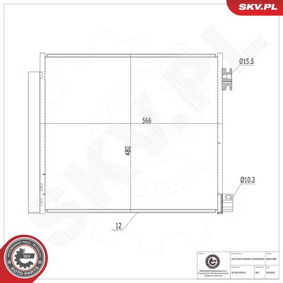 Condenser, air conditioning ESEN SKV 86SKV081