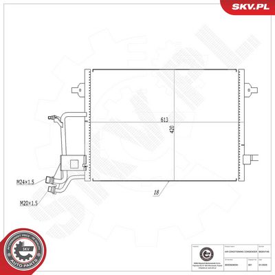 Condenser, air conditioning ESEN SKV 86SKV145