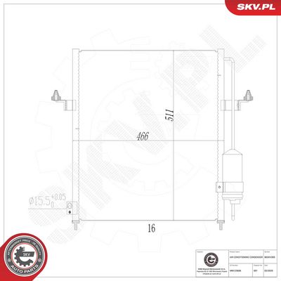 Condenser, air conditioning ESEN SKV 86SKV305
