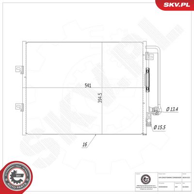 Condenser, air conditioning ESEN SKV 86SKV323