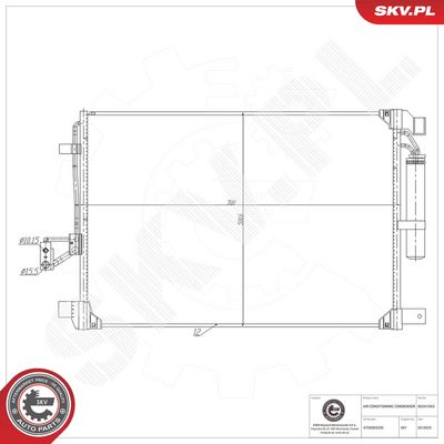 Condenser, air conditioning ESEN SKV 86SKV363