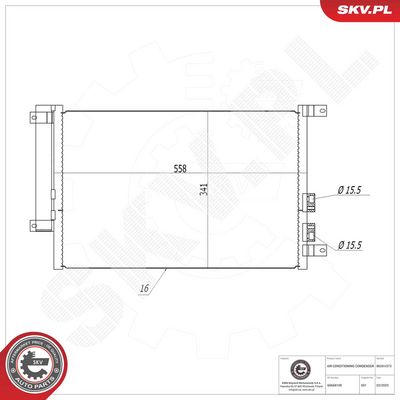 Condenser, air conditioning ESEN SKV 86SKV373