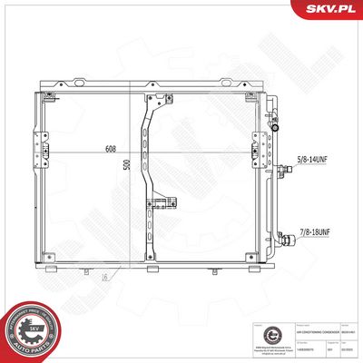 Condenser, air conditioning ESEN SKV 86SKV461
