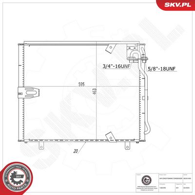 Condenser, air conditioning ESEN SKV 86SKV469