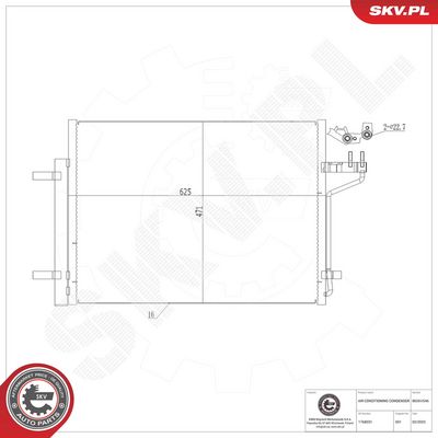 Condenser, air conditioning ESEN SKV 86SKV546