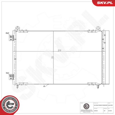 Condenser, air conditioning ESEN SKV 86SKV590