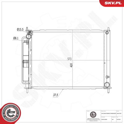 Condenser, air conditioning ESEN SKV 86SKV592