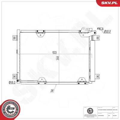 Condenser, air conditioning ESEN SKV 86SKV595