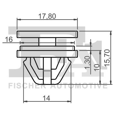 FA1 89-40009.5 Clip, trim/protection strip