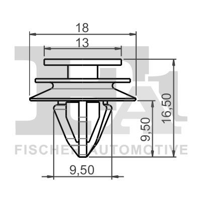 FA1 89-40016.5 Clip, trim/protection strip