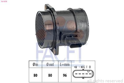 Mass Air Flow Sensor FACET 10.1376