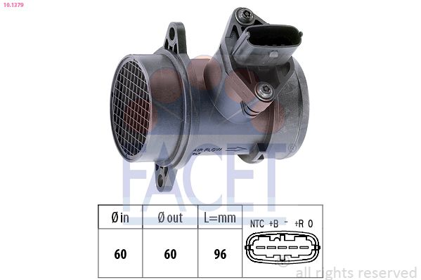FACET 10.1379 Mass Air Flow Sensor