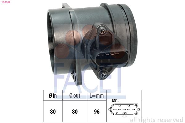 FACET 10.1567 Mass Air Flow Sensor