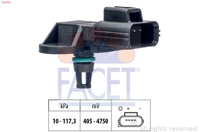 Air Pressure Sensor, altitude adaption FACET 10.3151